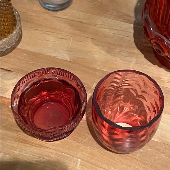 Fenton Country Cranberry glass fairy lamp beautiful - Picture 3 of 7